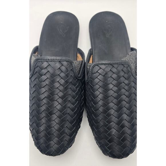 OluKai Mi'i Black Weaved Ladies Loafers Slip-on US Size W11 - Picture 6 of 12
